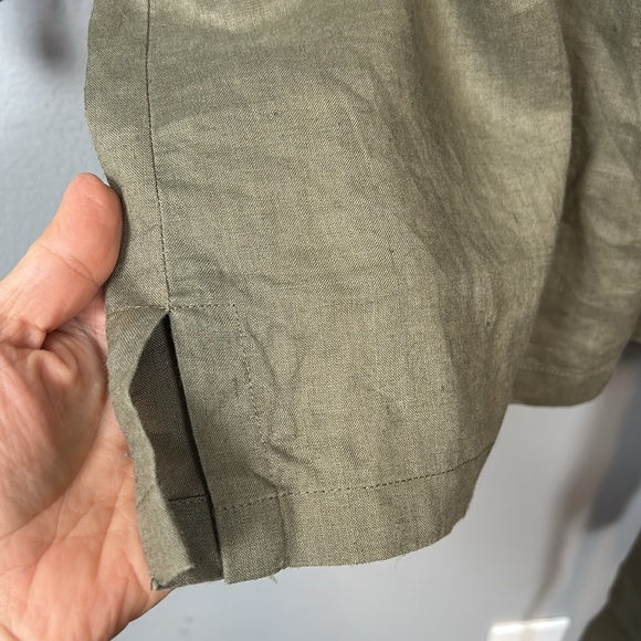 Herry Green Linen Long Belted Beaded Chest Tunic size EUR 42 US 6 - Picture 11 of 11